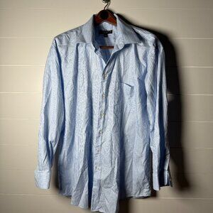 Pronto Uomo Couture Dress Shirt Mens 18 1/2 34/35 100's 2-Ply Non Iron Luxurious